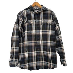 Carhartt vintage vtg heavy weight button front plaid shacket shirt men’s medium